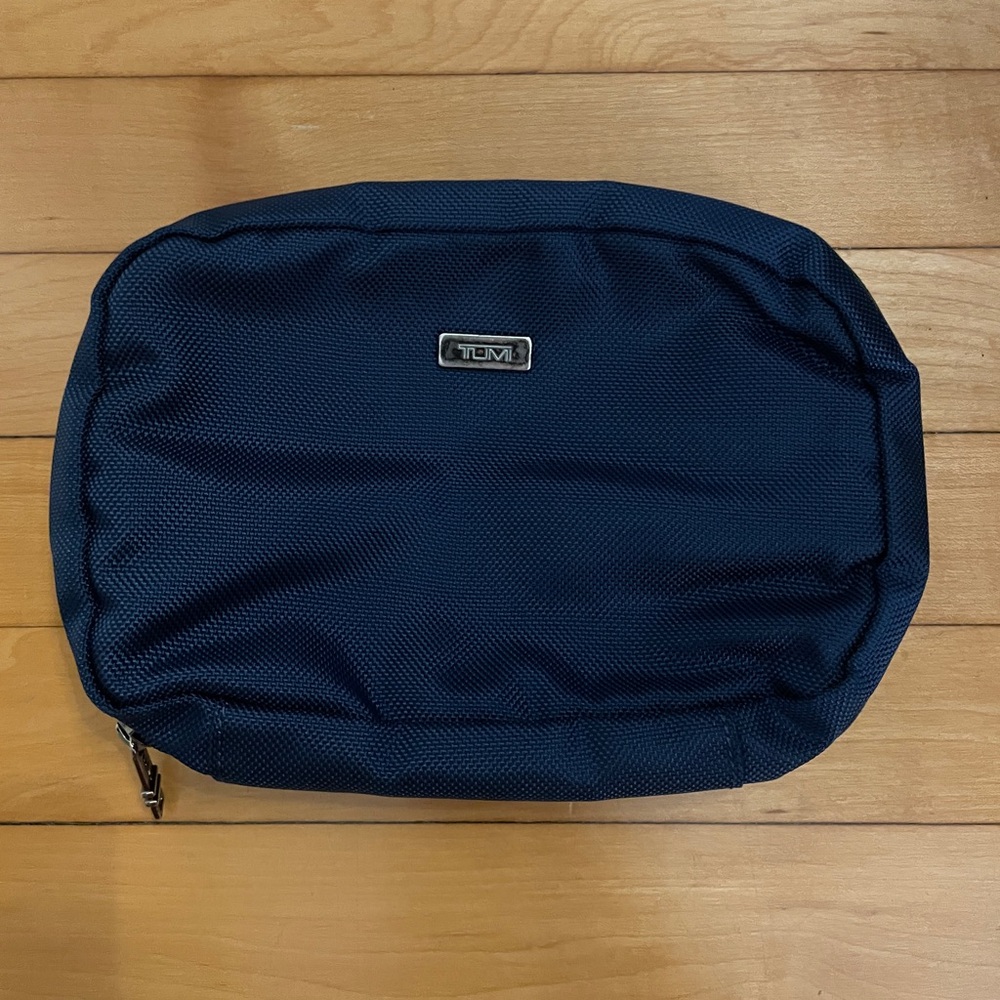Tumi Blue Split Travel Pouch